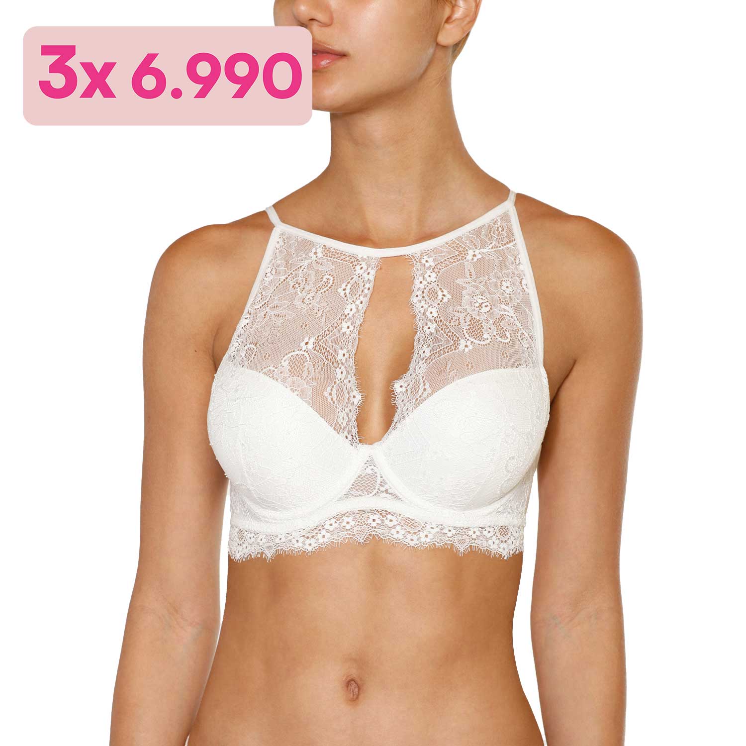 Sostén Push Up Encaje Alto 3784