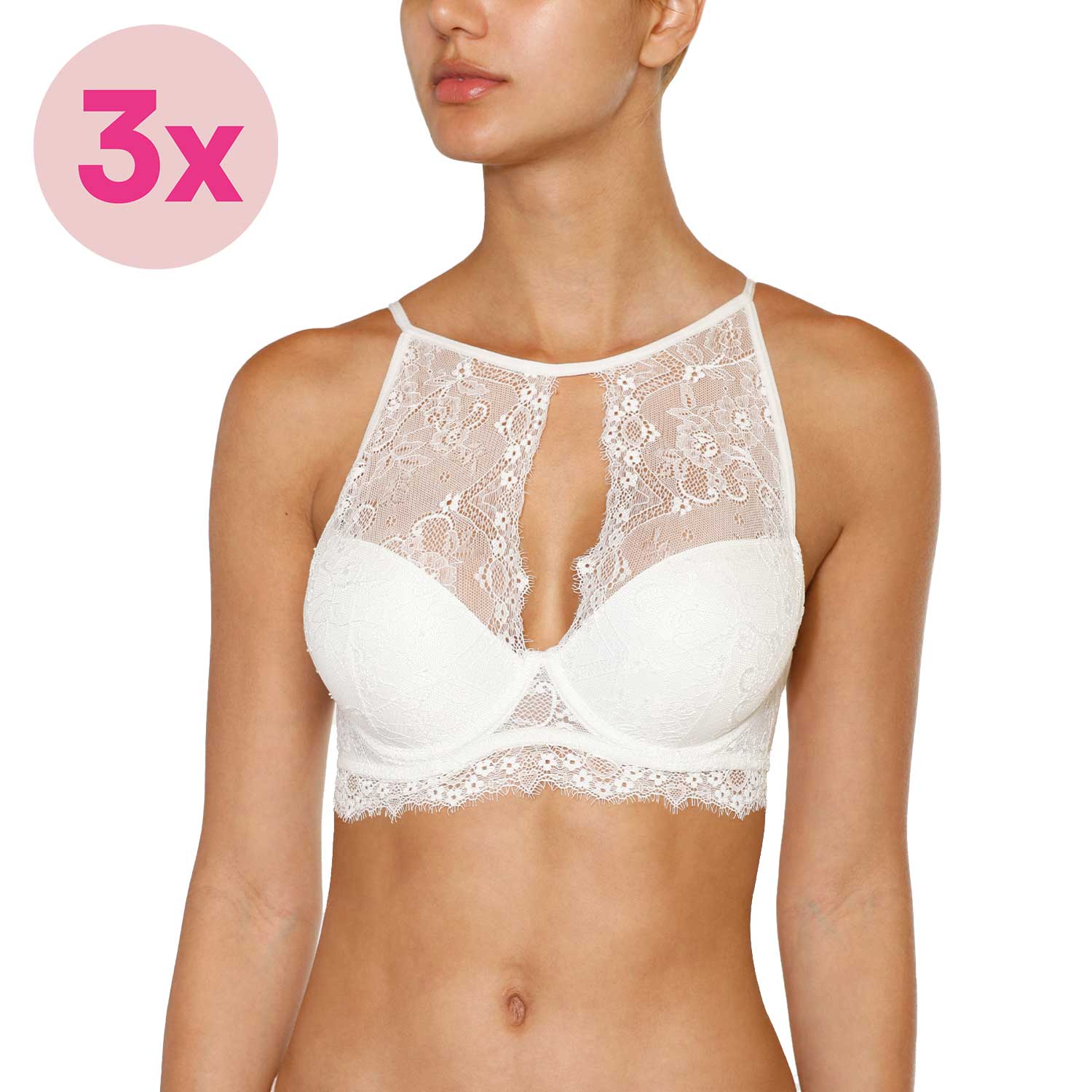 Sostén Push Up Encaje Alto 3784