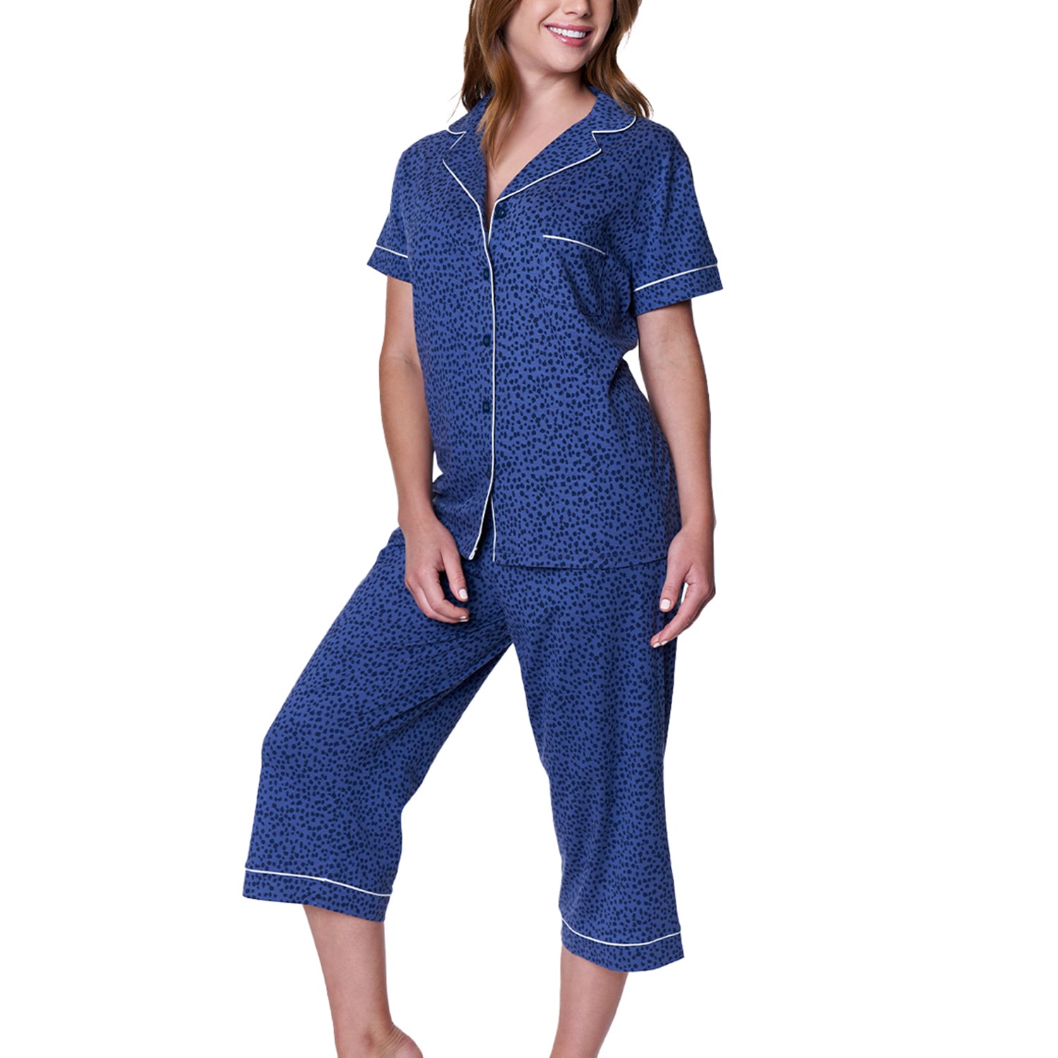 Pijama Abotonado algodon mujer Baziani 8621
