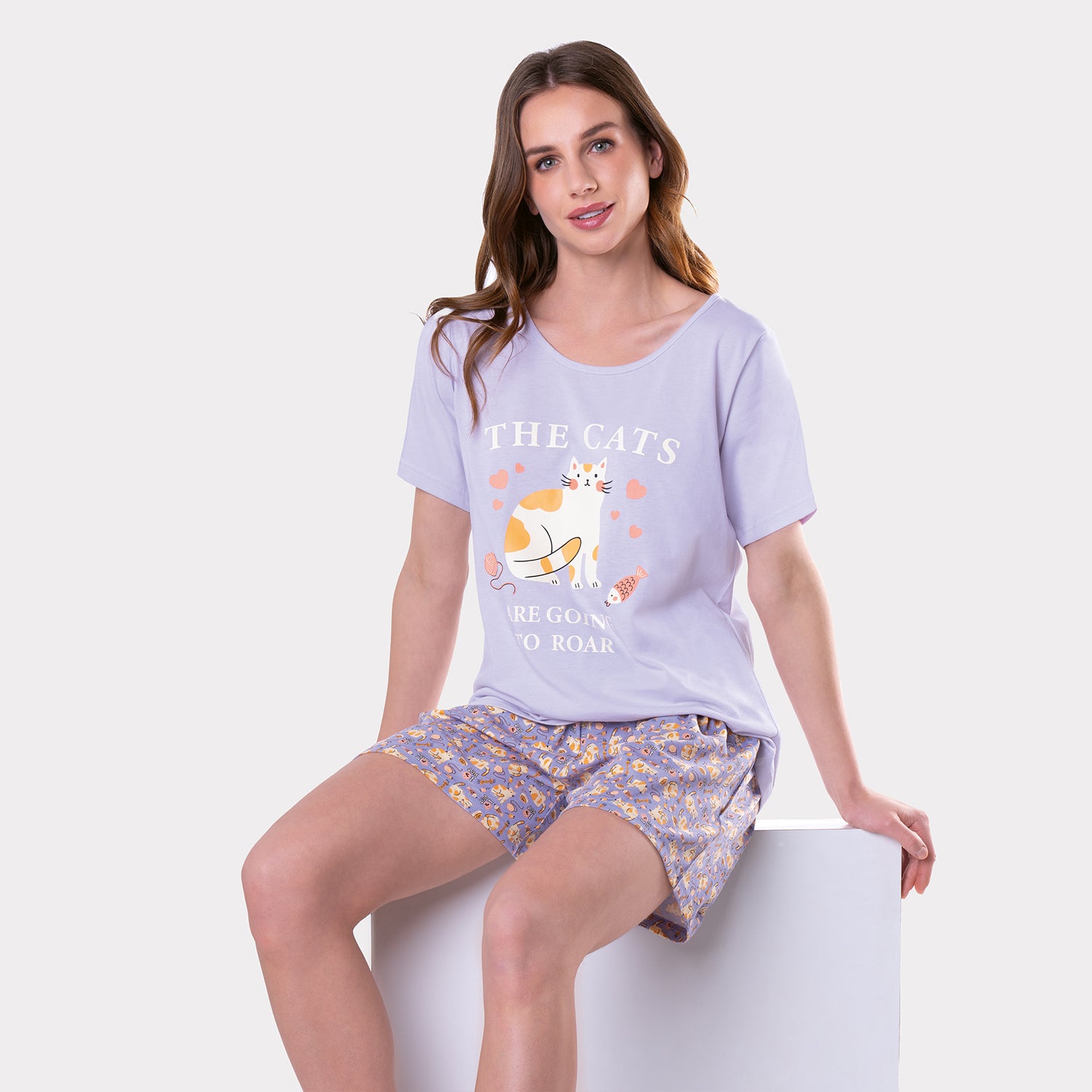Pijama Corto Mujer 8698
