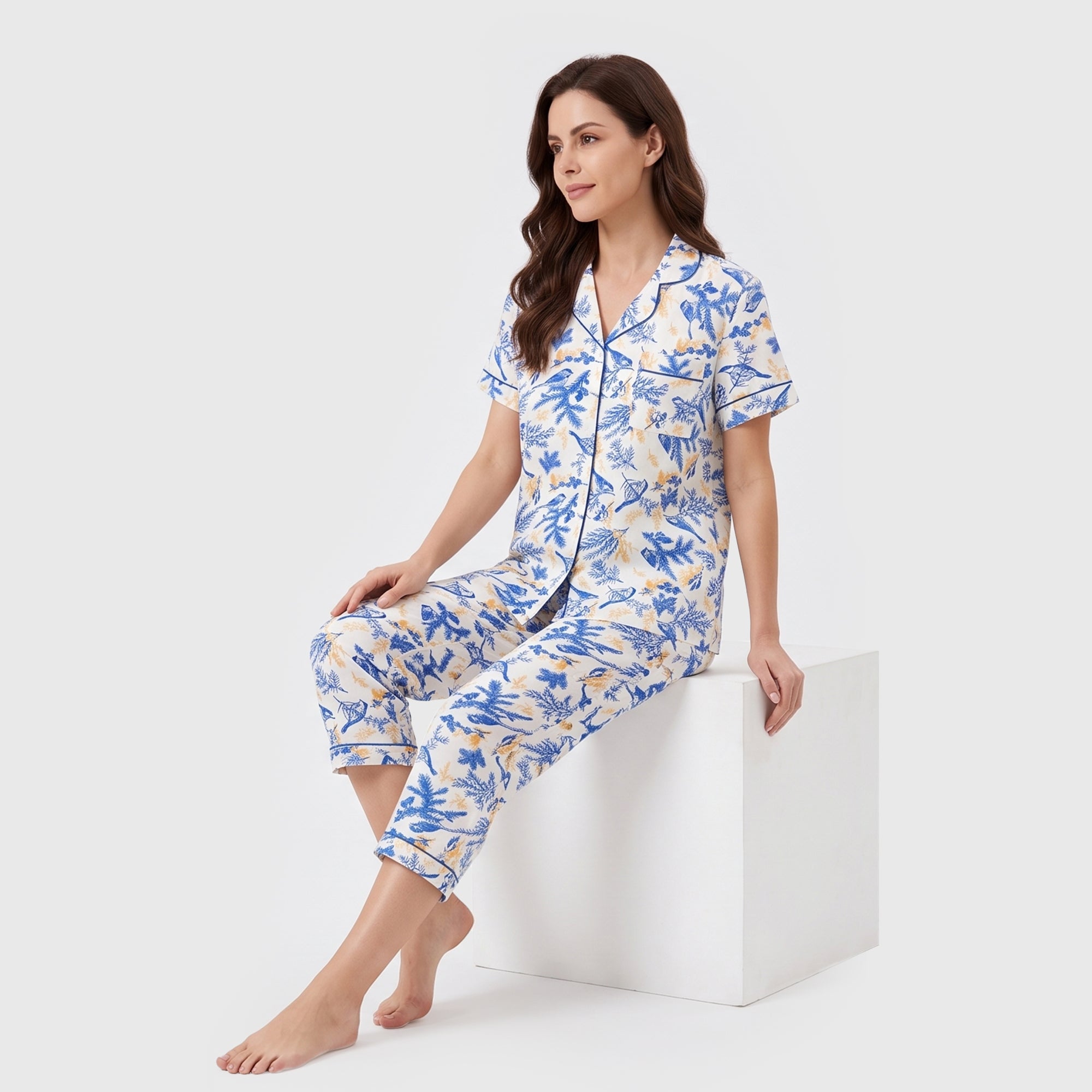 PIJAMA CAMISERO MUJER NATURE