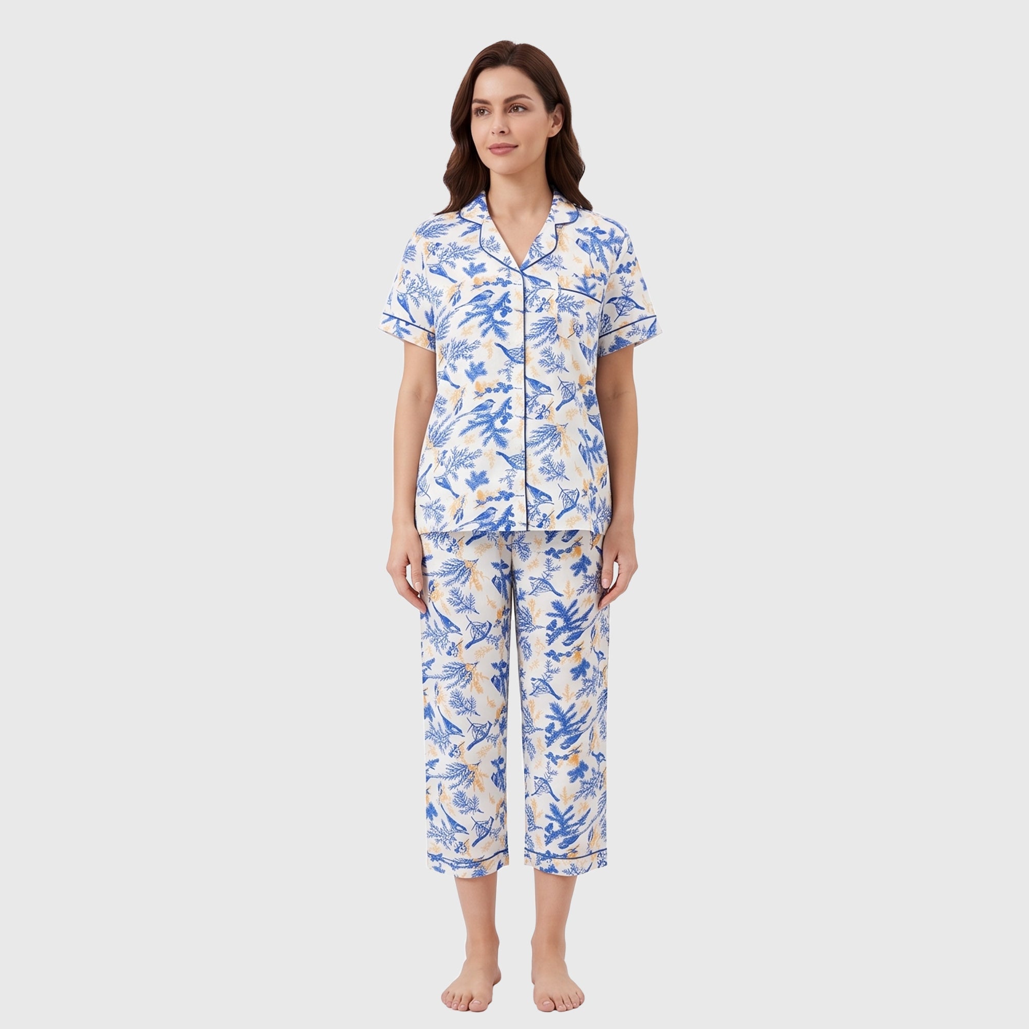 PIJAMA CAMISERO MUJER NATURE