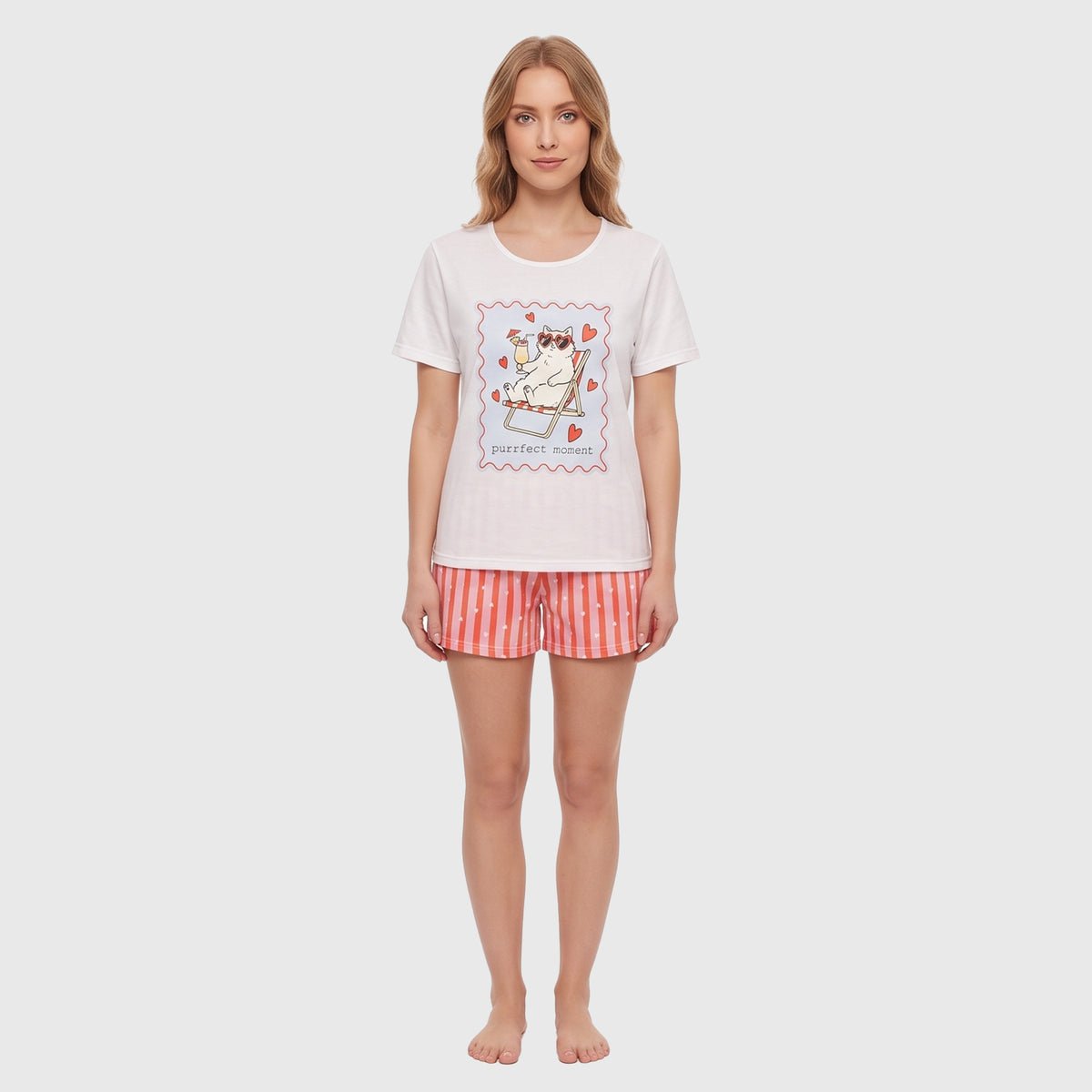 PIJAMA MUJER GATO