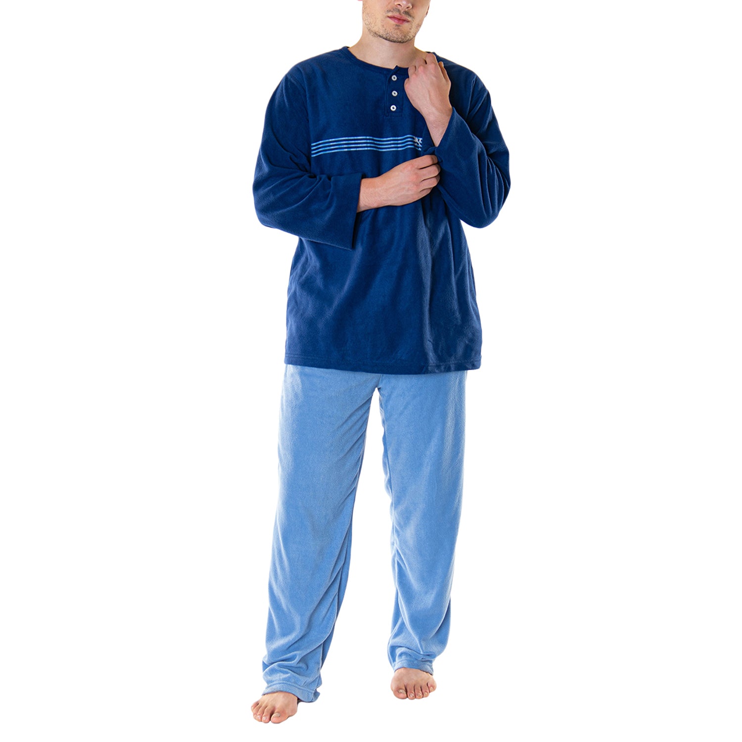 Pijama Botones Micropolar Hombre Baziani 9188