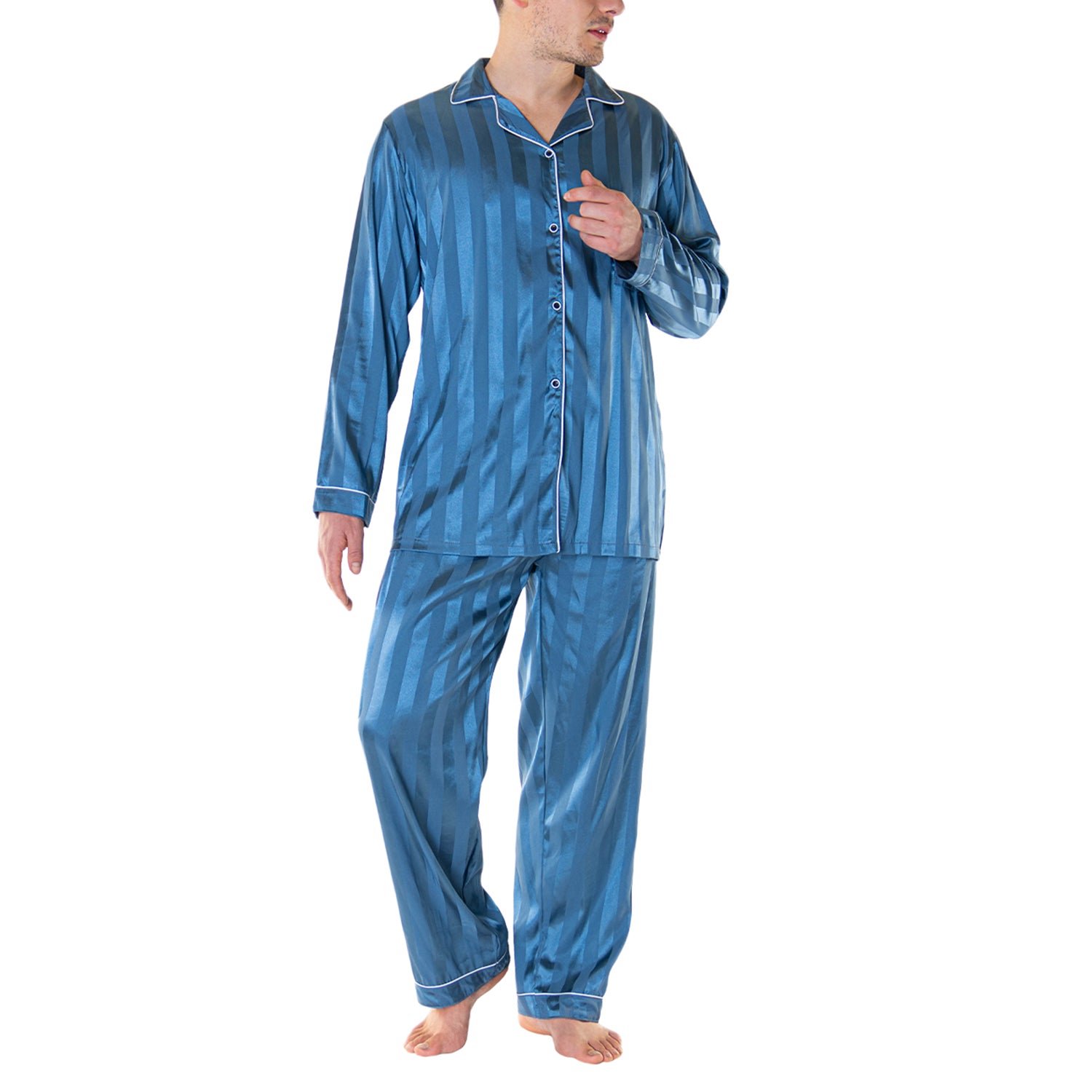 Pijama Satin Raya Hombre Baziani 9192