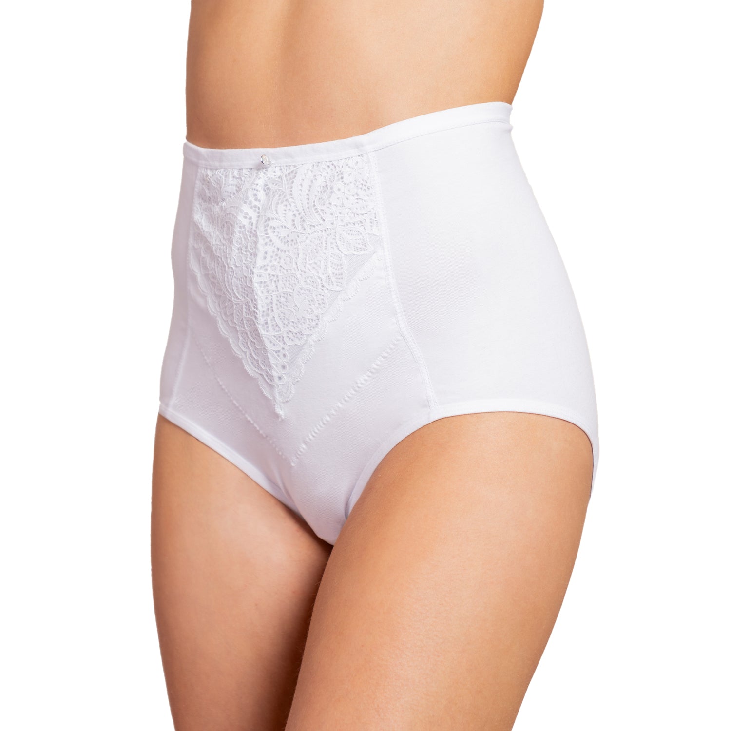 Calzón Alto Algodón Encaje 20415