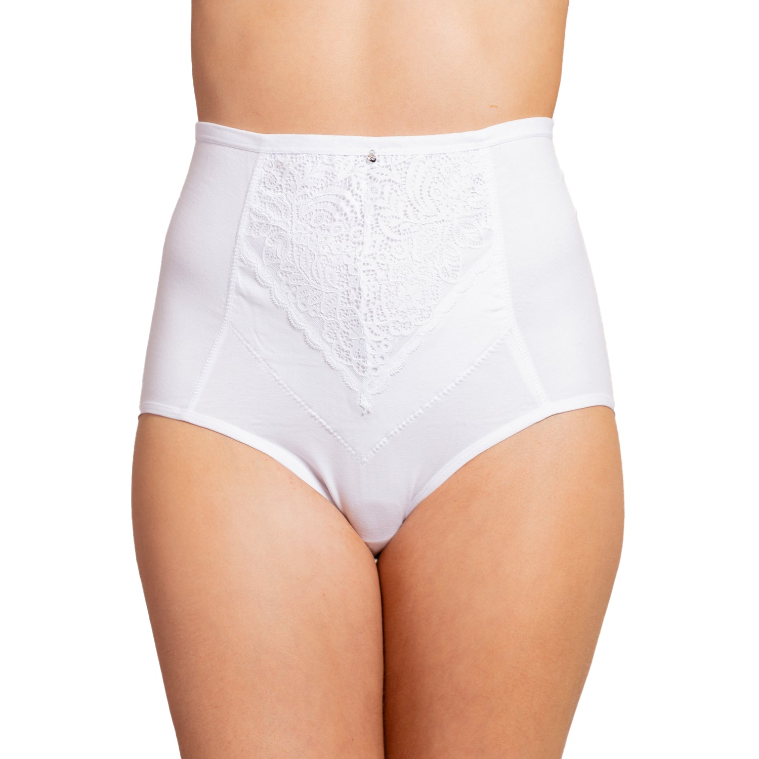 Calzón Alto Algodón Encaje 20415