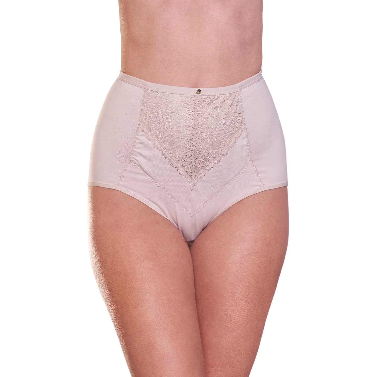 Calzón Alto Algodón Encaje 20415