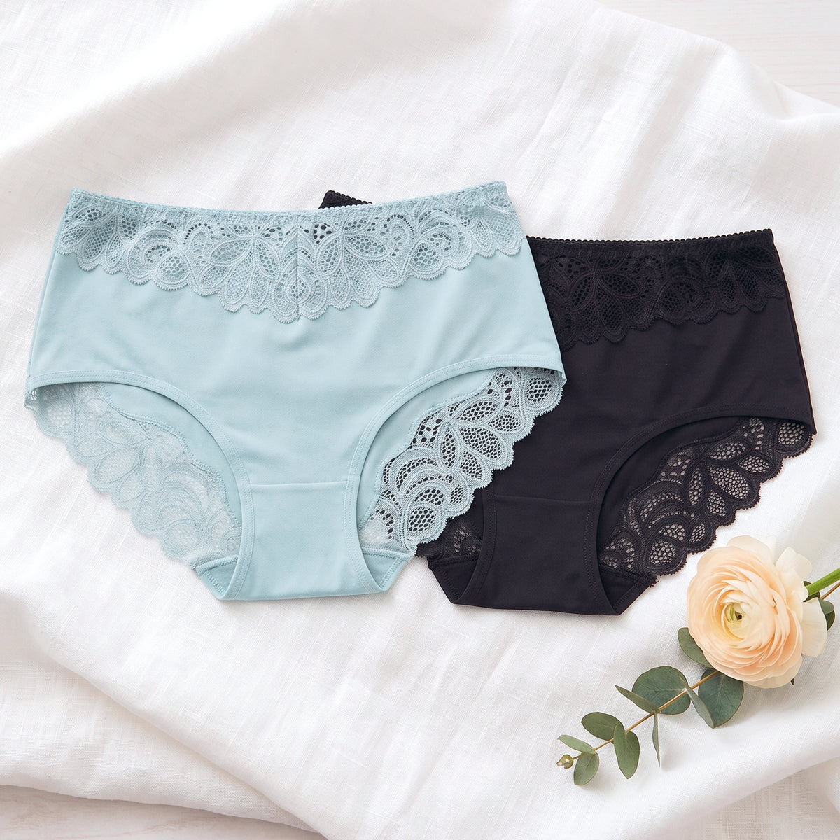 BI-PACK MIDI COTTON LYCRA/LACE 20587