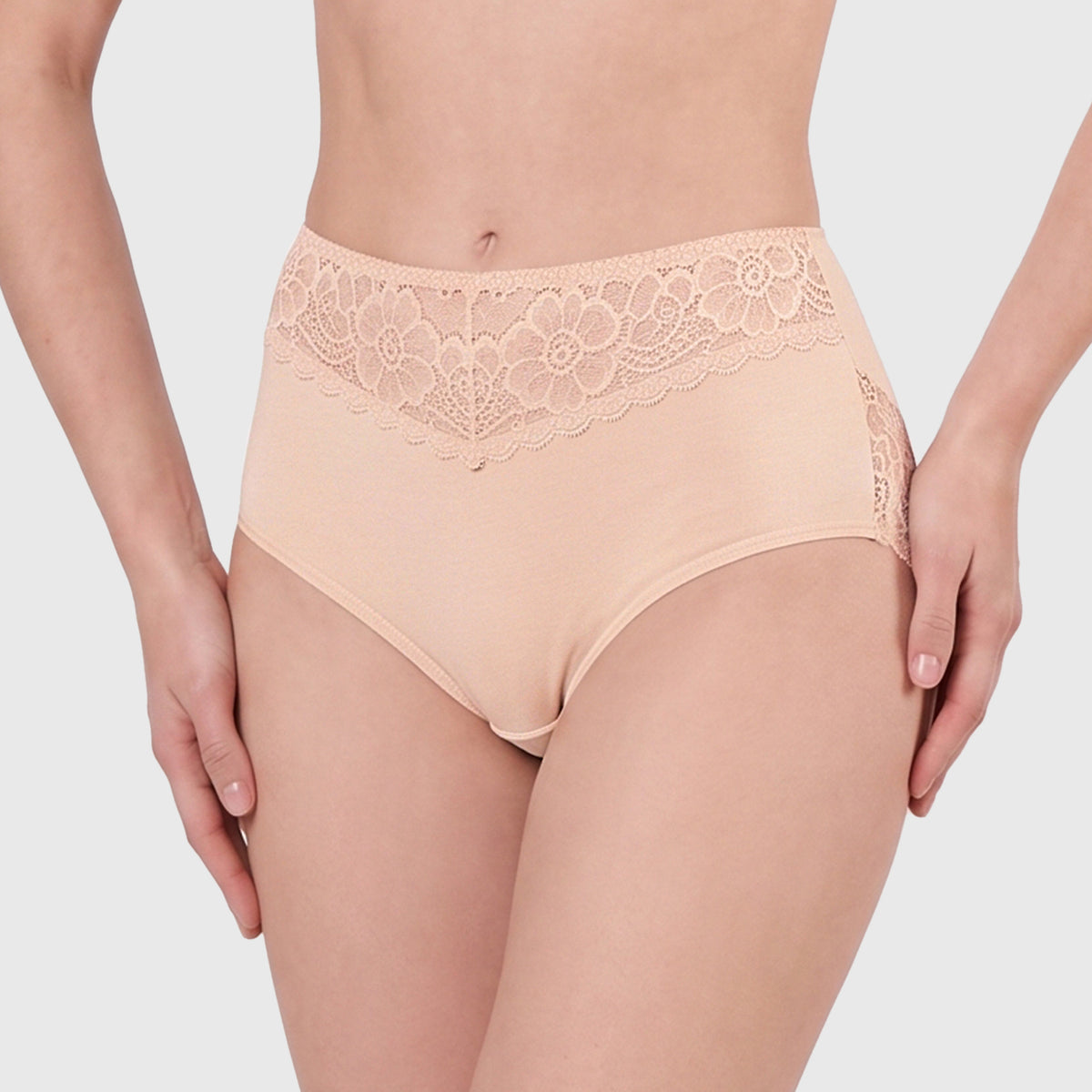 TRI-PACK MIDI COTTON LYCRA/LACE 20589