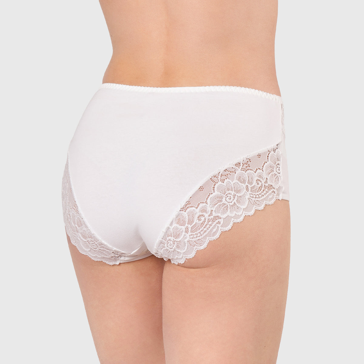 TRI-PACK MIDI COTTON LYCRA/LACE 20589