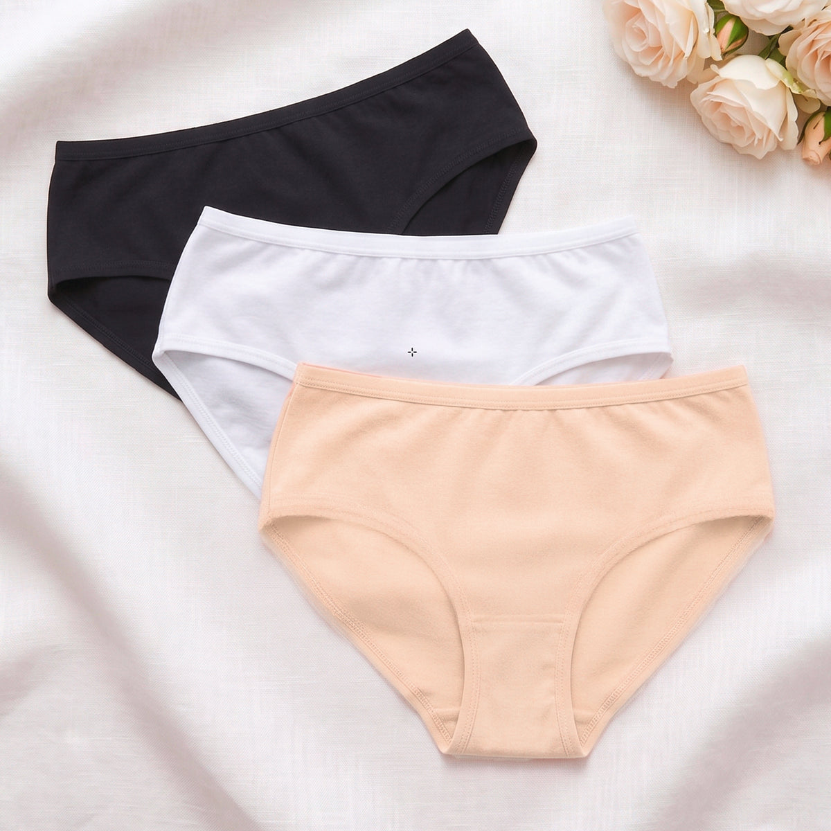 TRI-PACK BOYSHORT COTTON LYCRA/LACE 20592