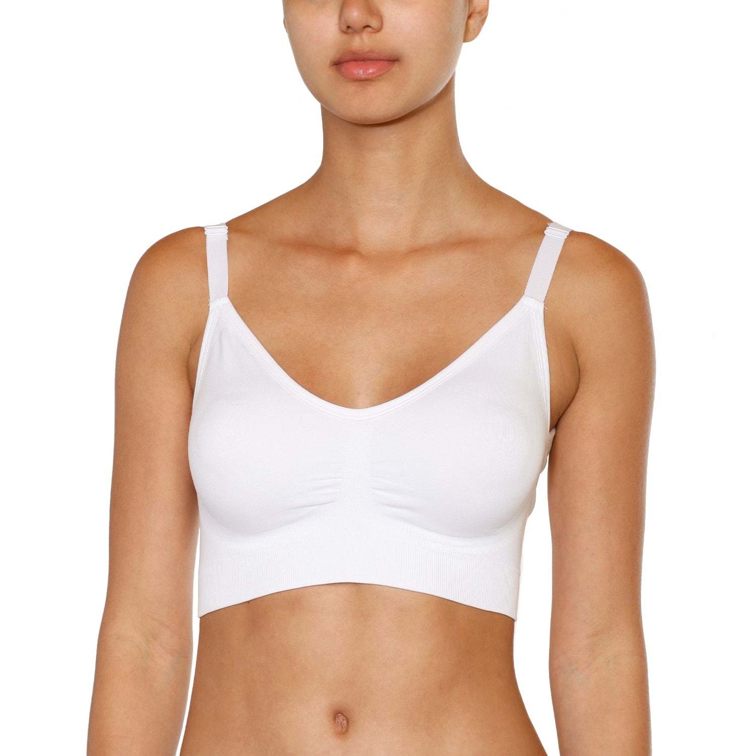 Sostén Bustier Seamless Baziani Beige Negro y Blanco