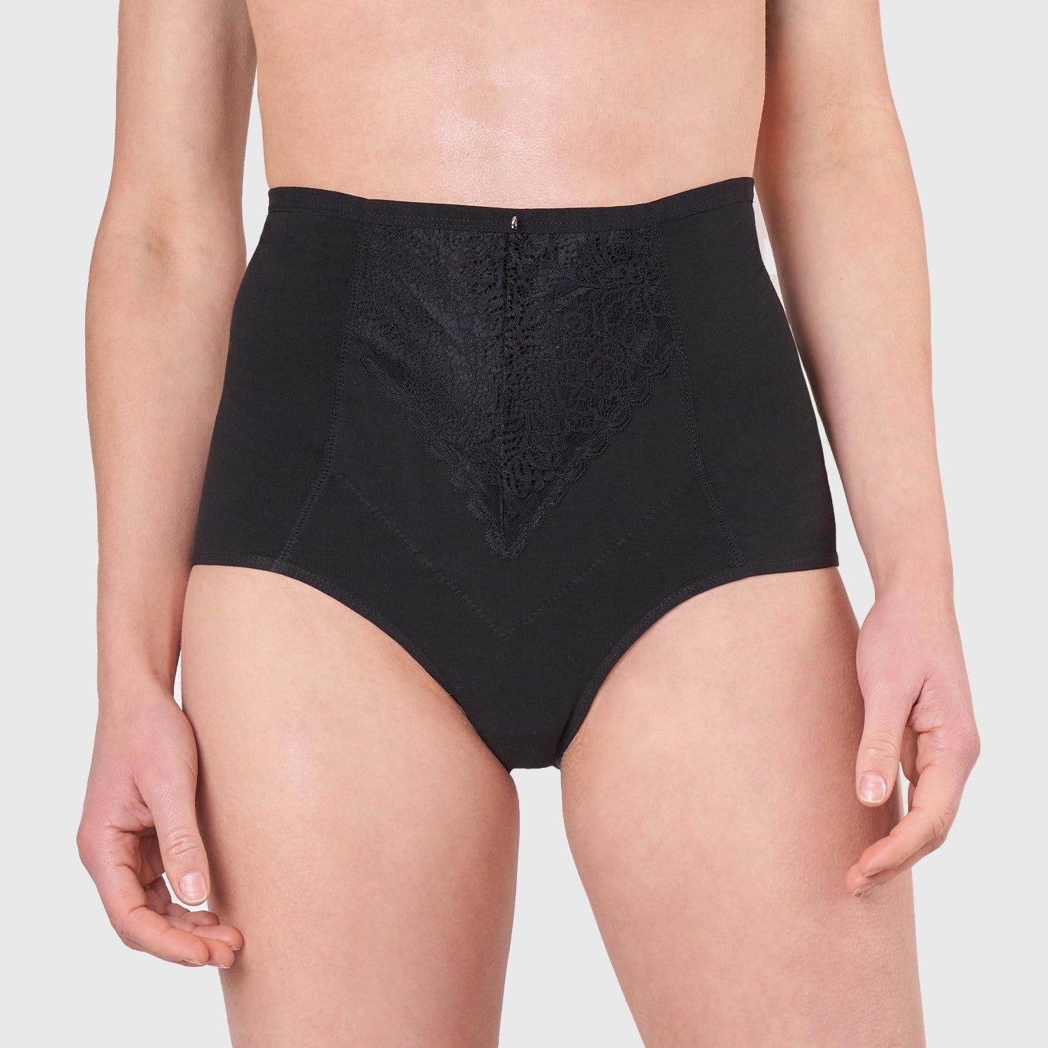 Calzón Alto Algodón Encaje 20415
