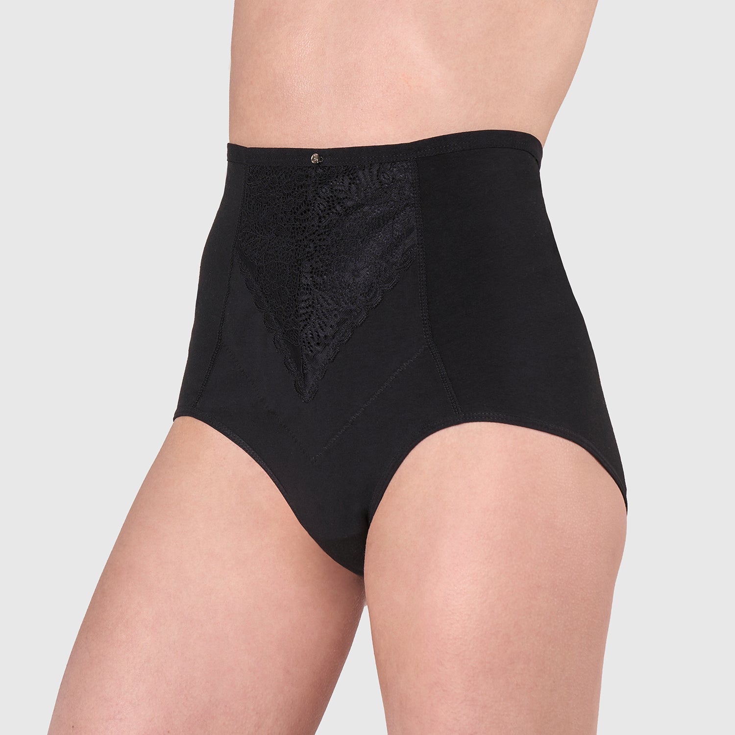 Calzón Alto Algodón Encaje 20415