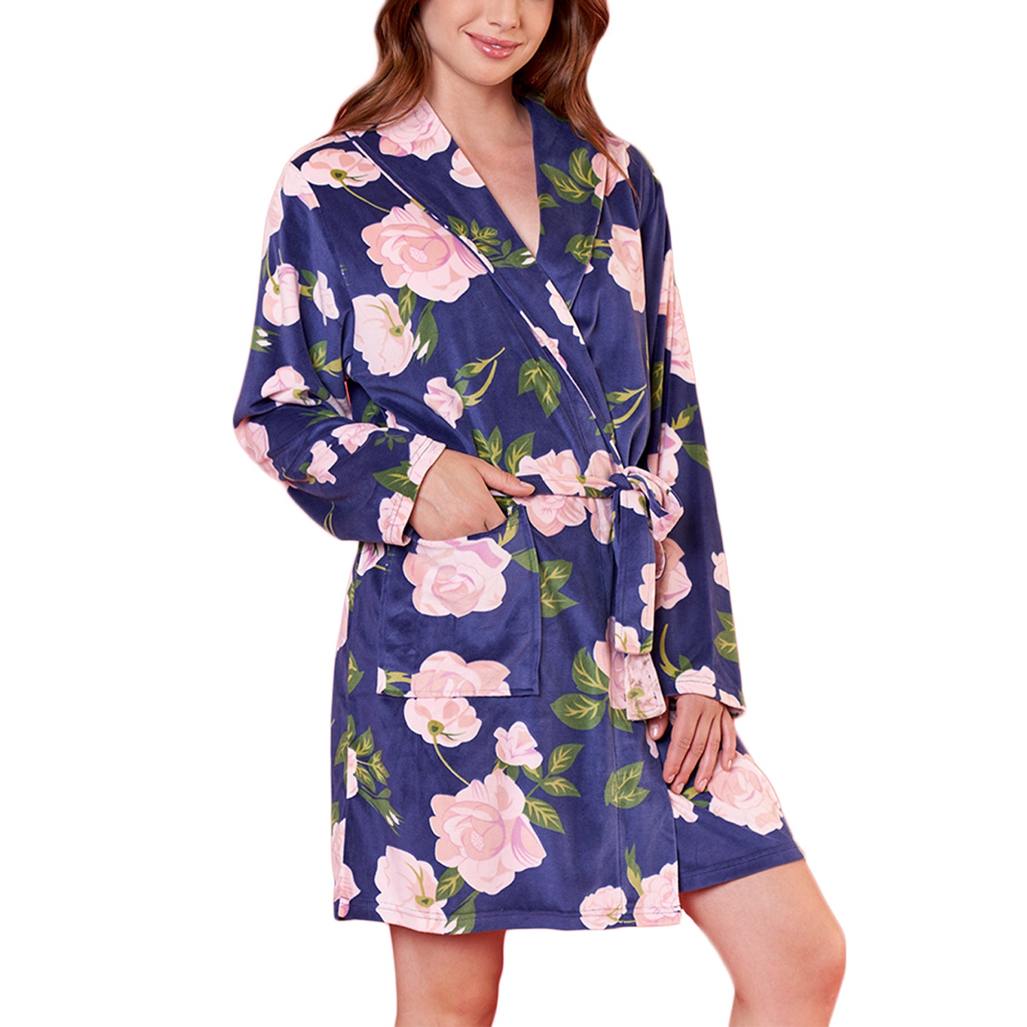 Bata Velvet Estampado Mujer 8566