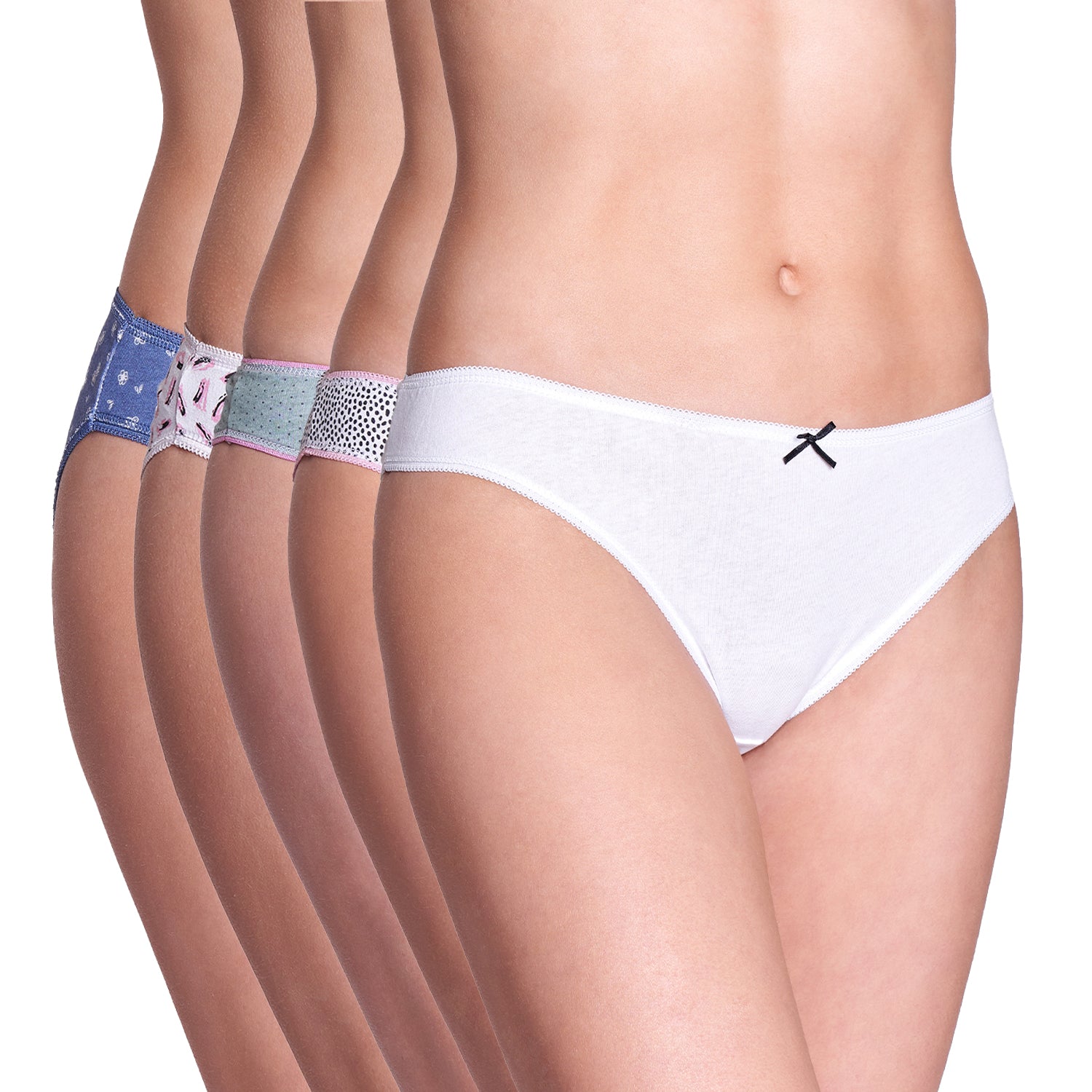 Pack 5 Calzones Bikini  Algodón 20459