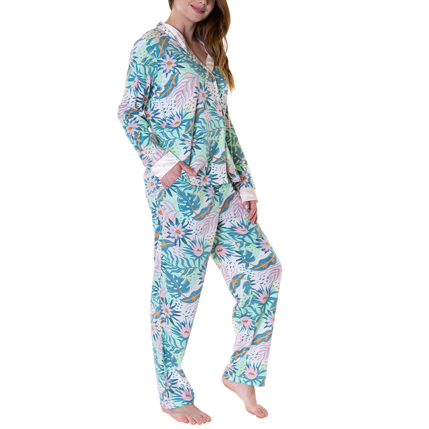 Pijama Algodón Estampado Mujer Baziani 8532