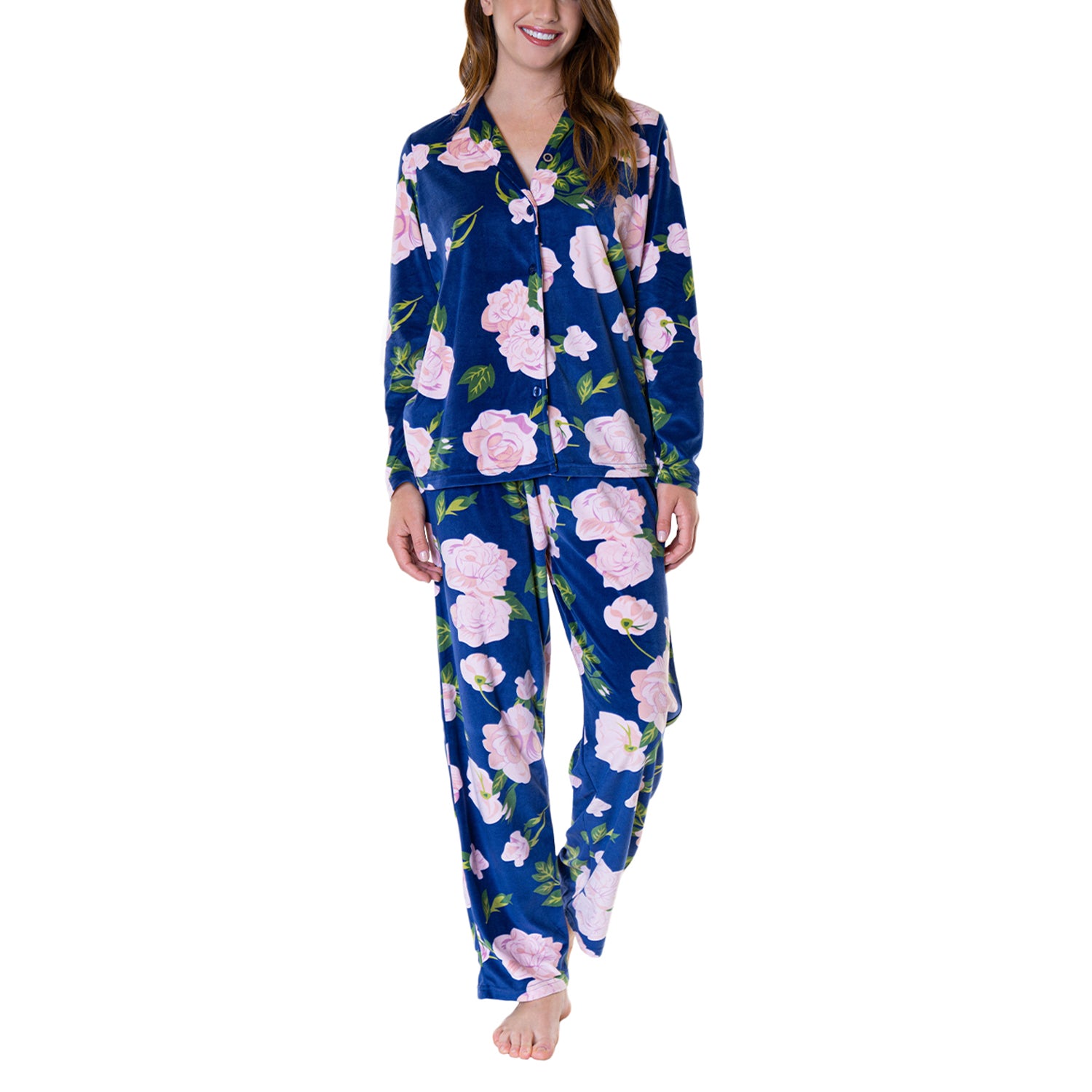 Pijama Velvet Estampado Baziani Mujer 8565