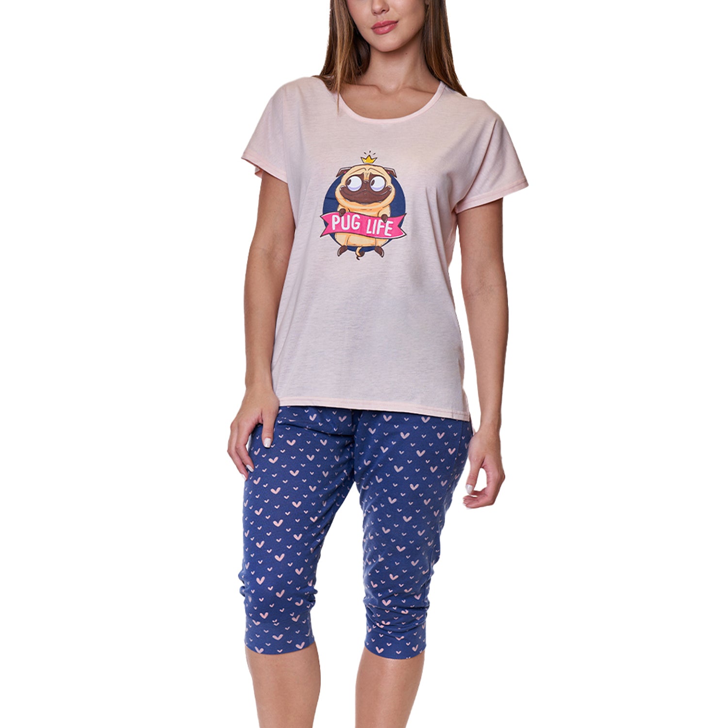 Pijama capri juvenil Cotton 8605