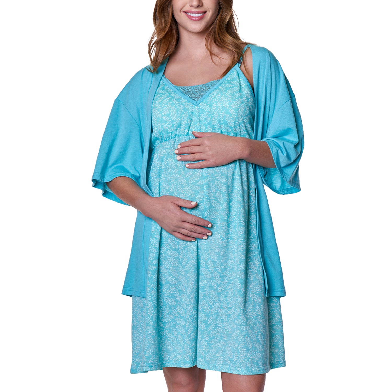 Conjunto maternal cotton (camisola y bata) 8618