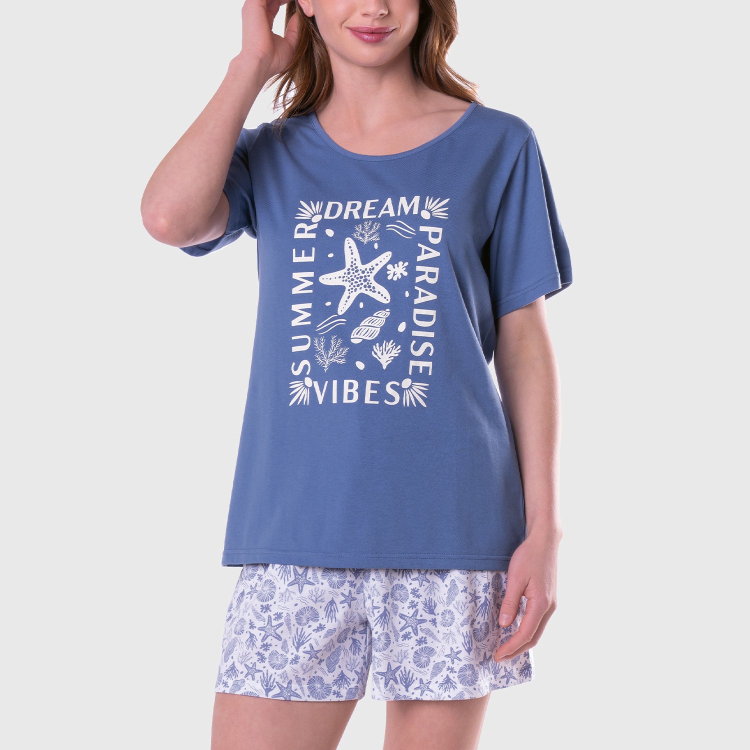 Pijama Corto Mujer 8697