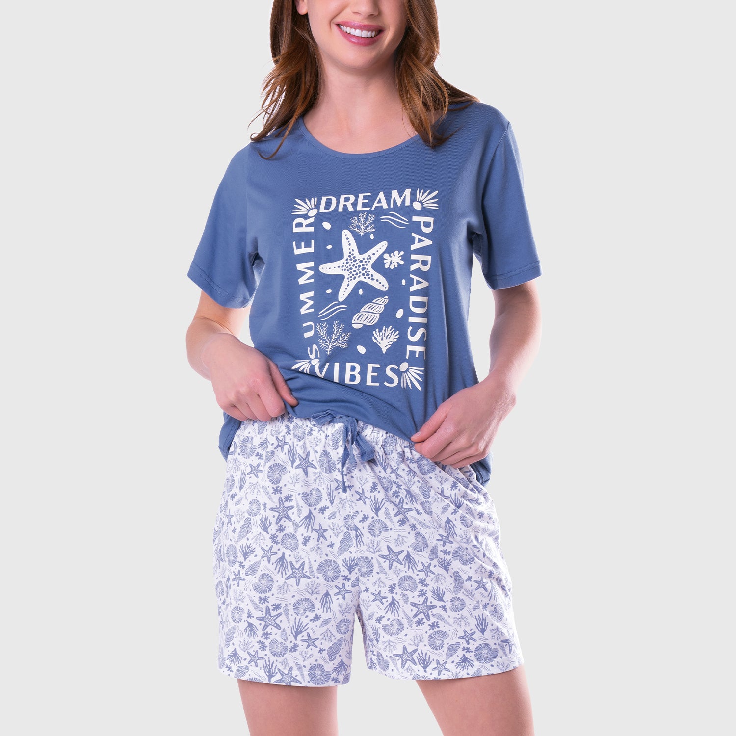 Pijama Corto Mujer 8697