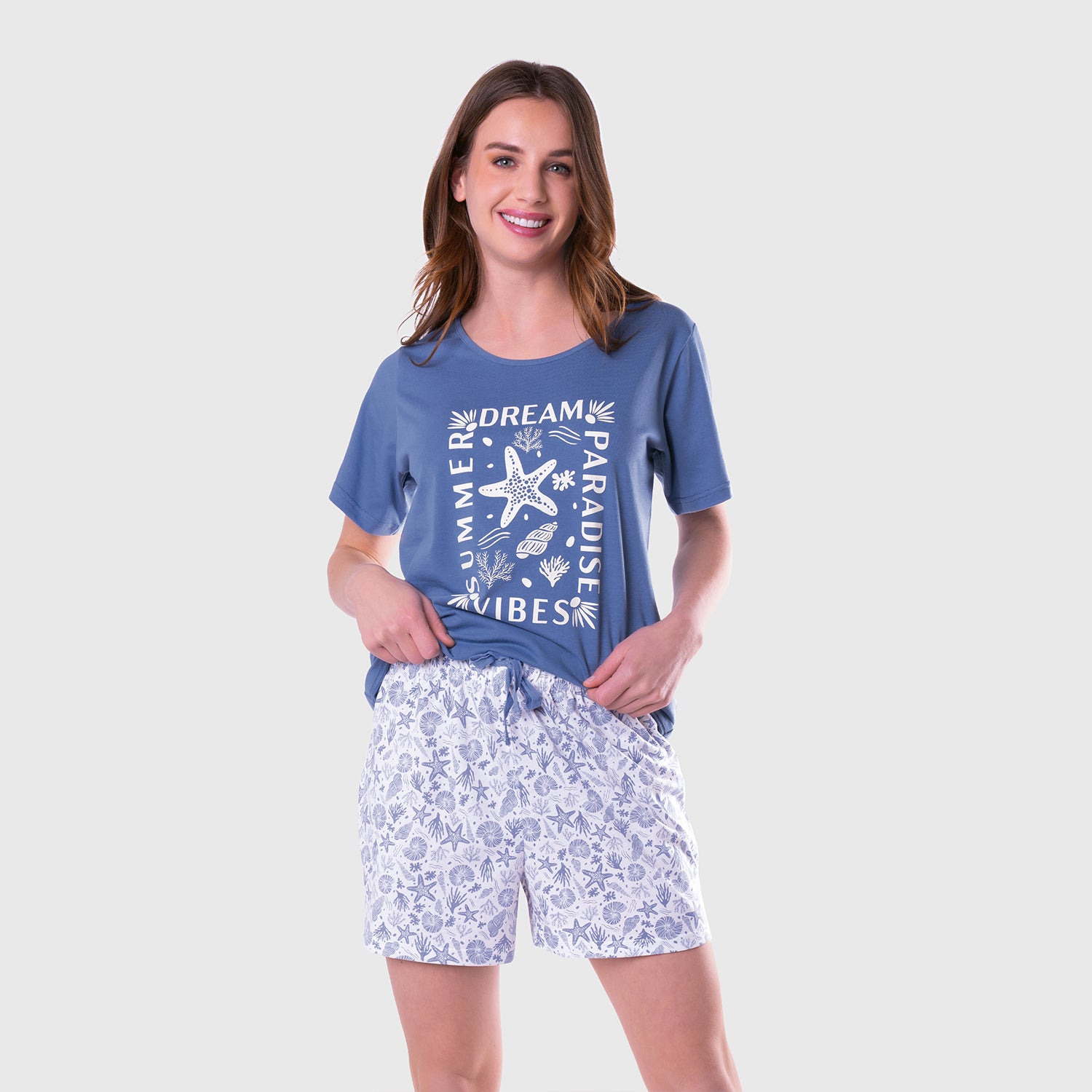 Pijama Corto Mujer 8697