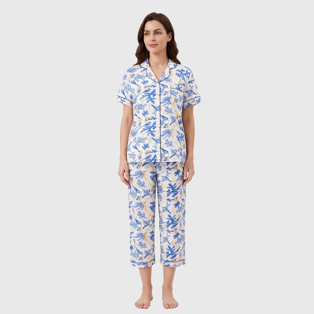PIJAMA CAMISERO MUJER NATURE