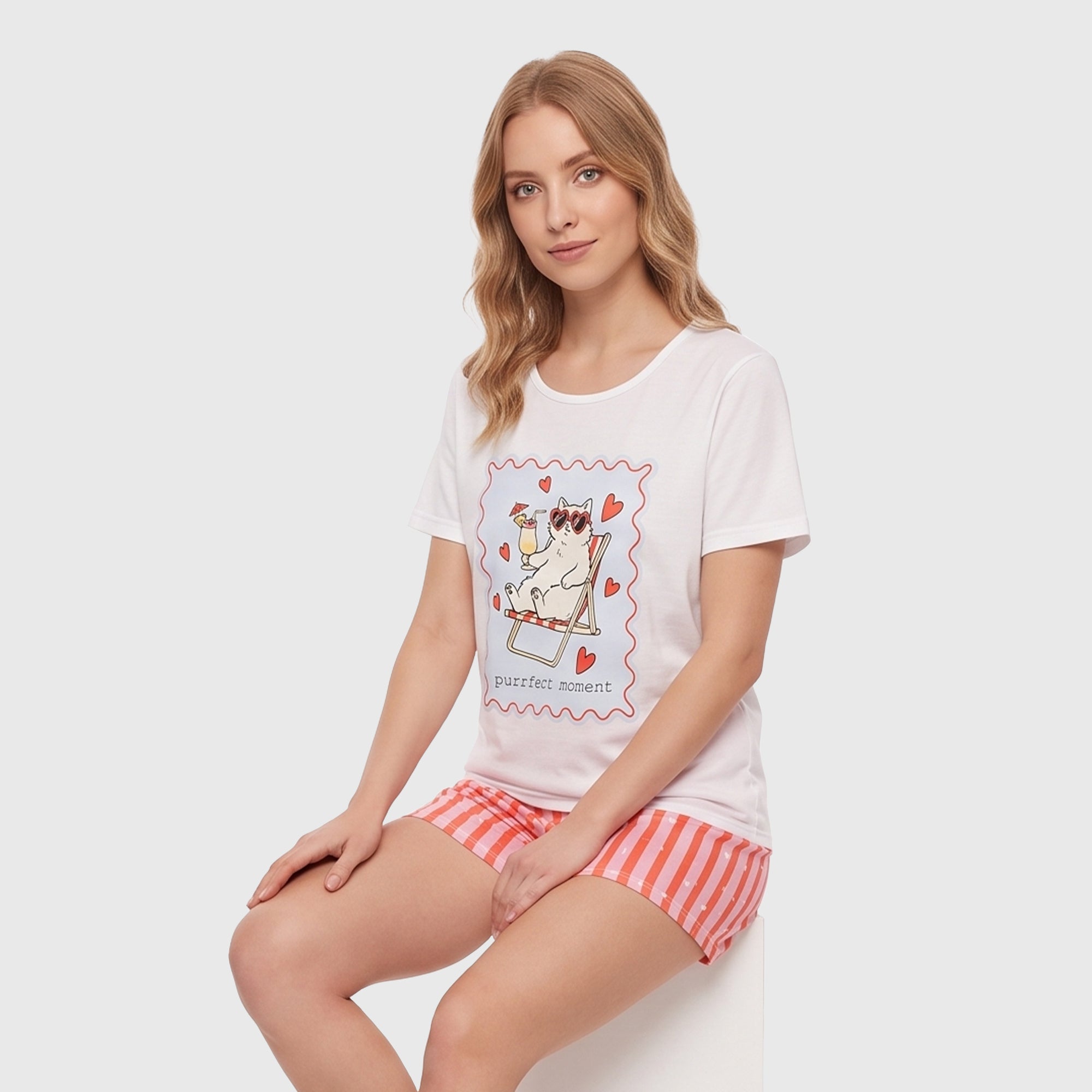 PIJAMA MUJER GATO