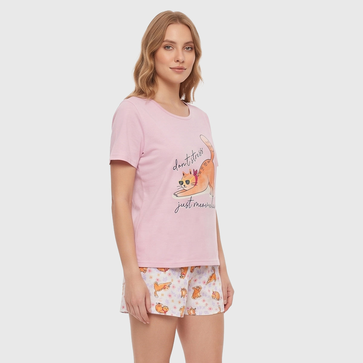 PIJAMA MUJER GATO