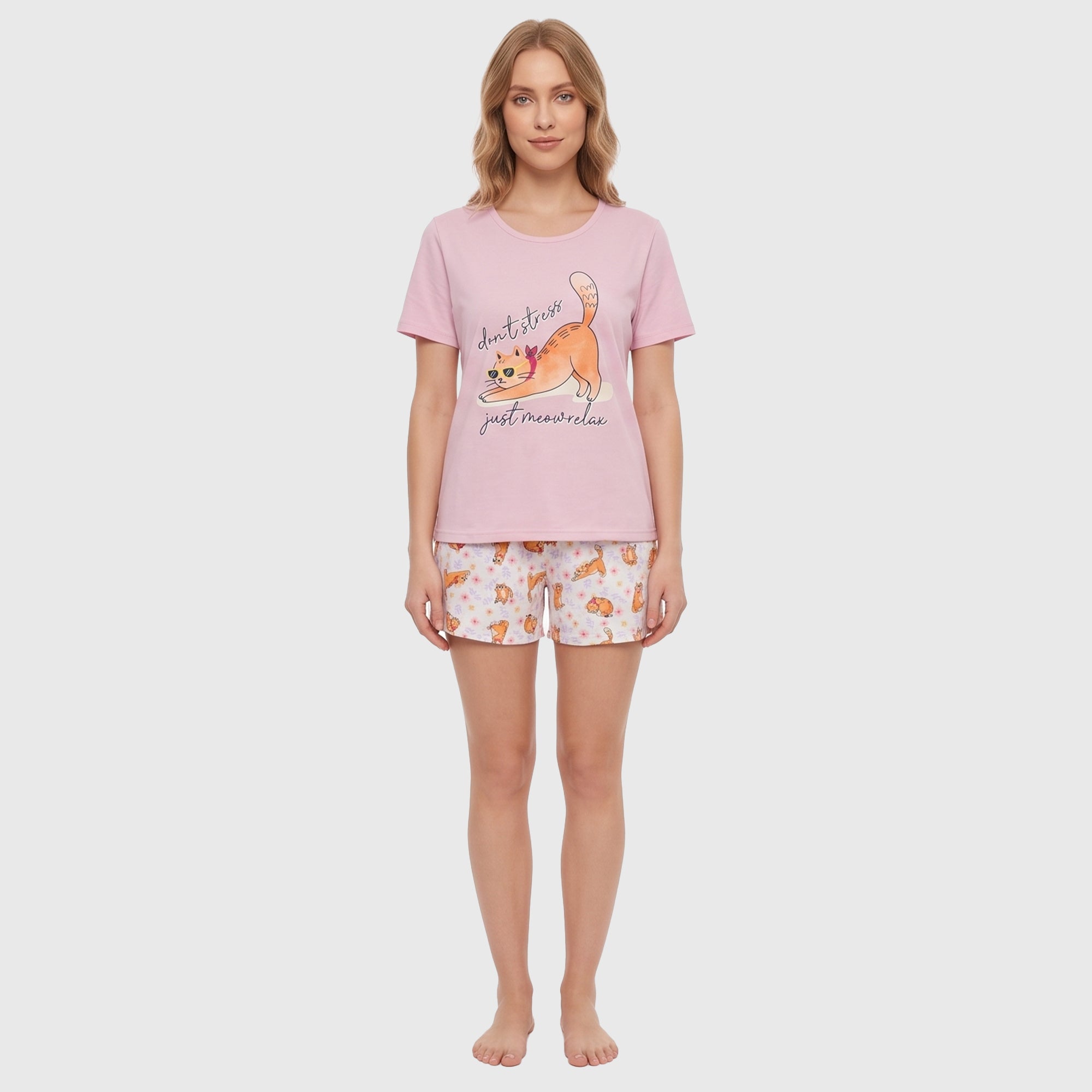 PIJAMA MUJER GATO