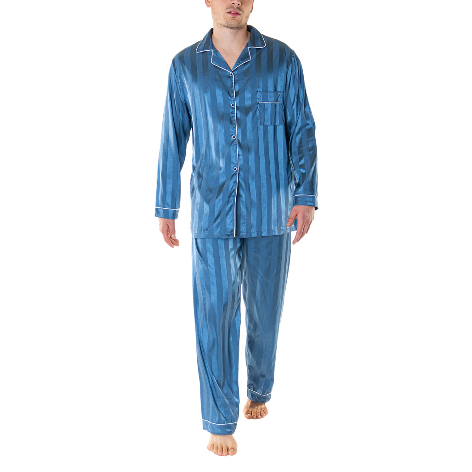 Pijama Satin Raya Hombre Baziani 9192