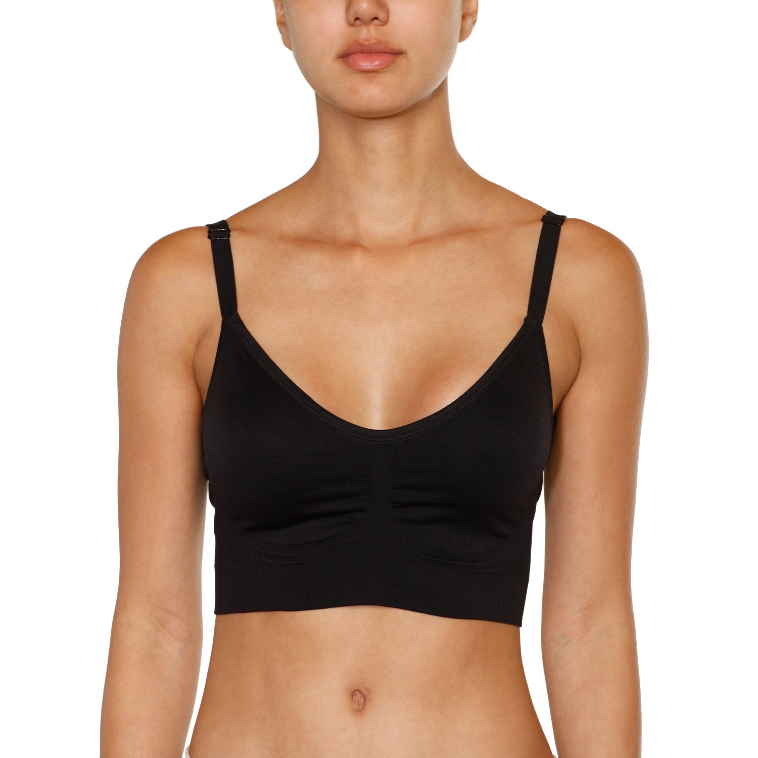 Sostén Bustier Seamless Baziani Beige Negro y Blanco