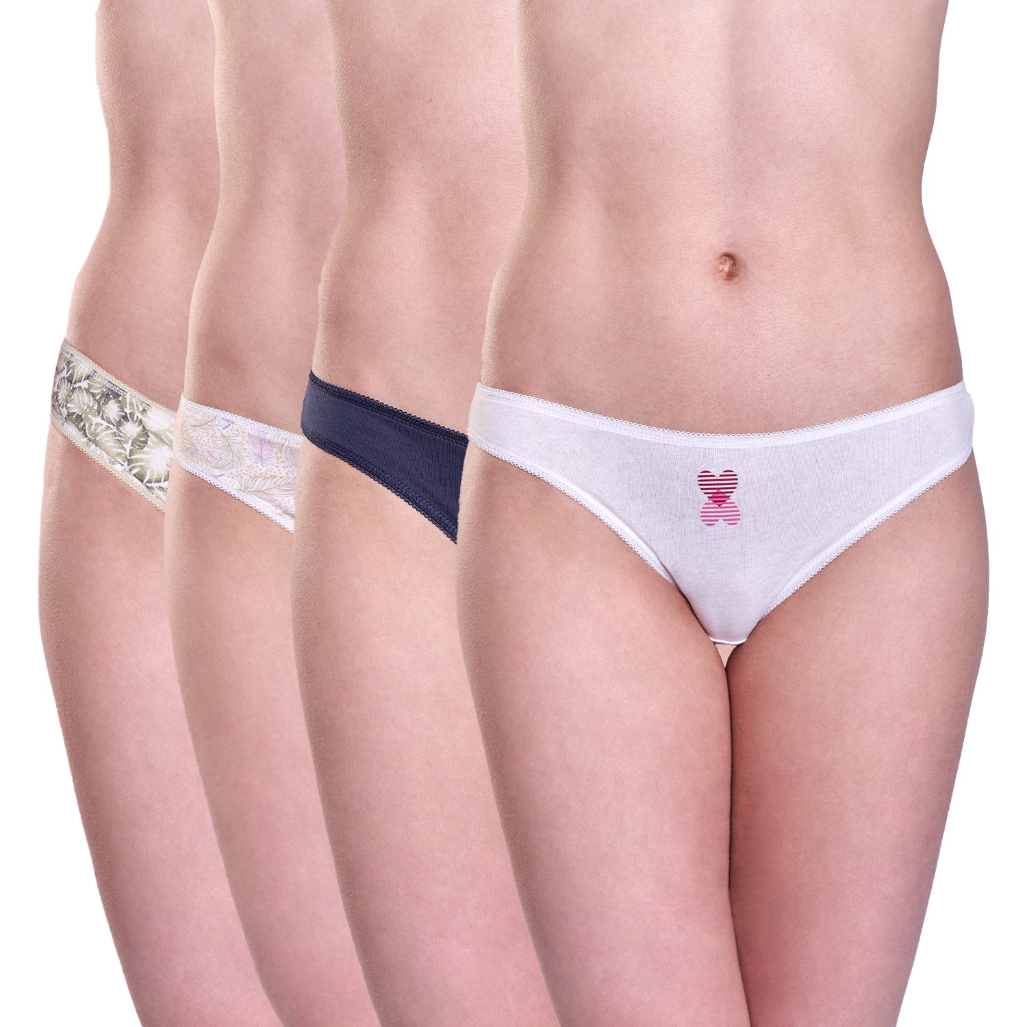 Pack 4 Calzones Bikini  Algodón 20458