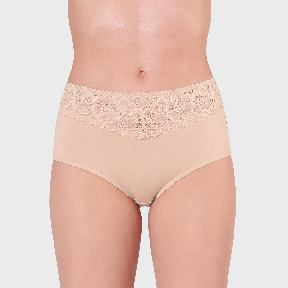 TRI-PACK MIDI COTTON LYCRA/LACE 20589