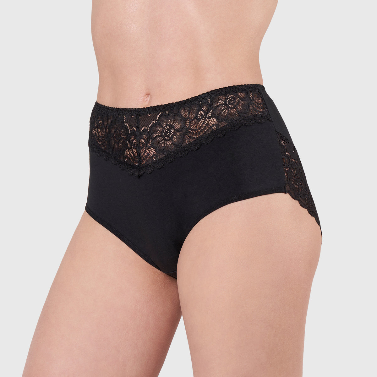 TRI-PACK MIDI COTTON LYCRA/LACE 20589
