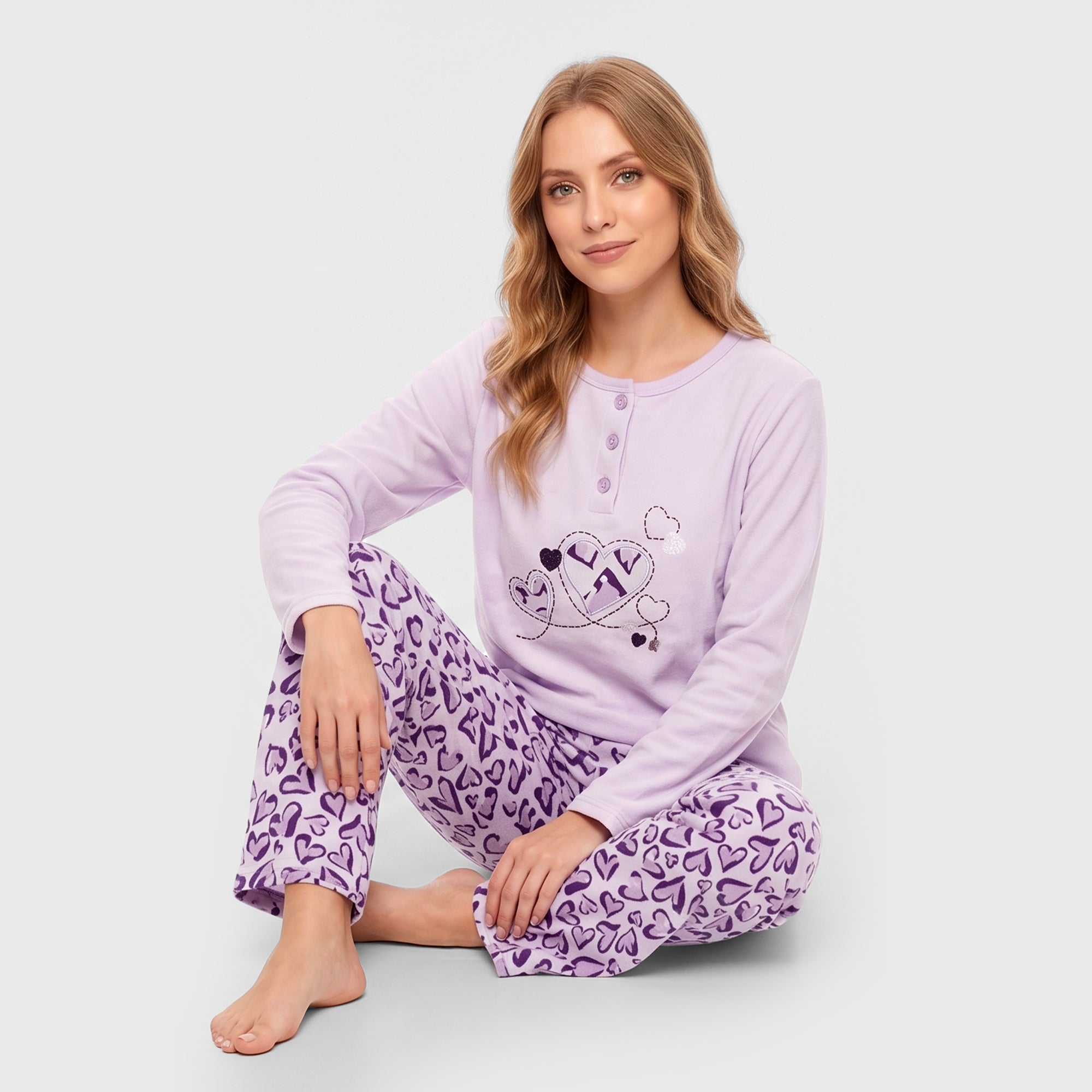 PIJAMA MICROPOLAR MUJER 8732